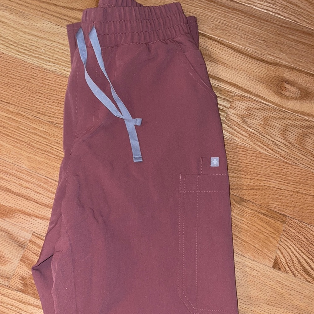 High Waisted Skinny Scrub Pant - Mauve